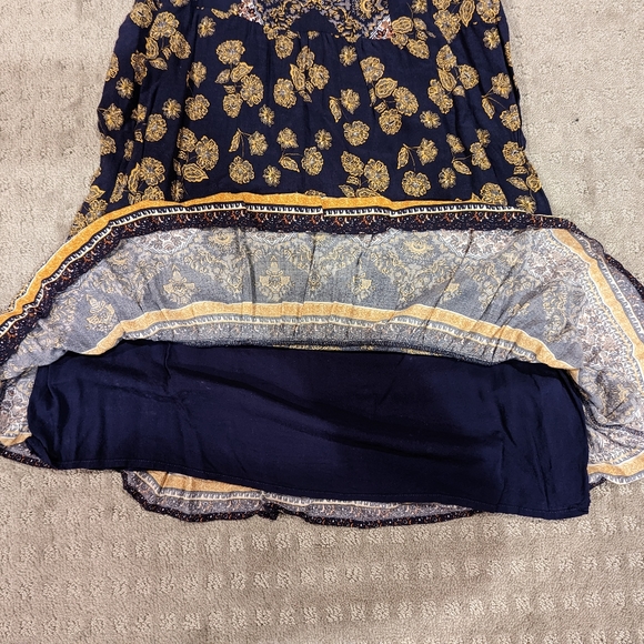 Carolina Belle Montreal Floral Sleeveless Dress Size 8 Navy Yellow - Picture 9 of 12